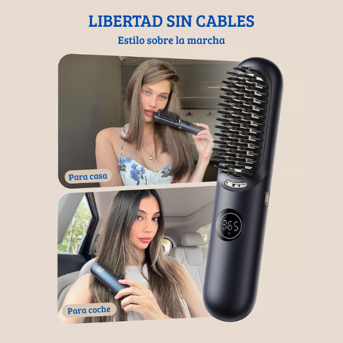 GlowBrush™ - Plancha de pelo inalámbrica 3 en 1
