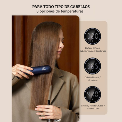 GlowBrush™ - Plancha de pelo inalámbrica 3 en 1